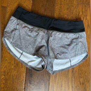 lululemon athletica Gray and Black Athletic Shorts